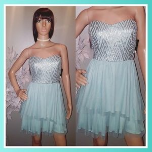 Short Strapless Formal Dress